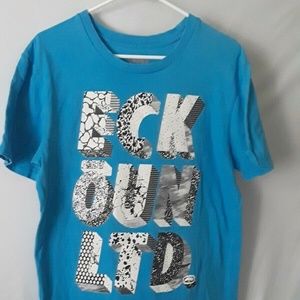 Ecko Unltd “Eck Oun Ltd” Blue Short Sleeve Shirt L